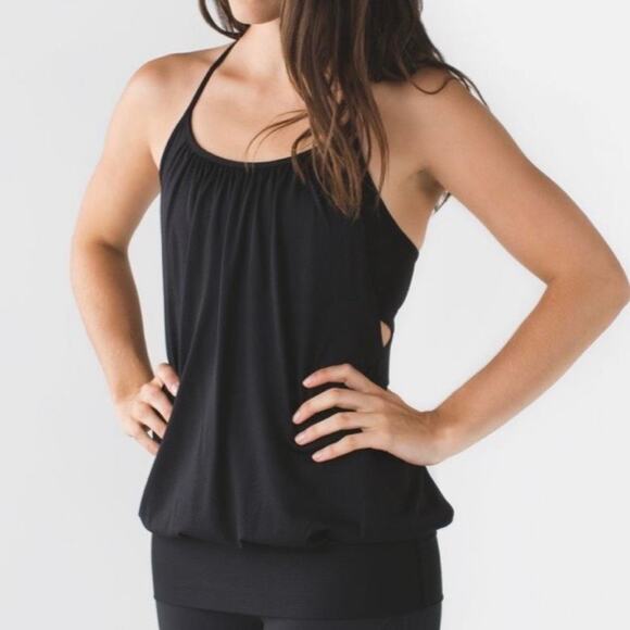 Lululemon Tops - Lululemon Black Racerback Tank Top Size 6